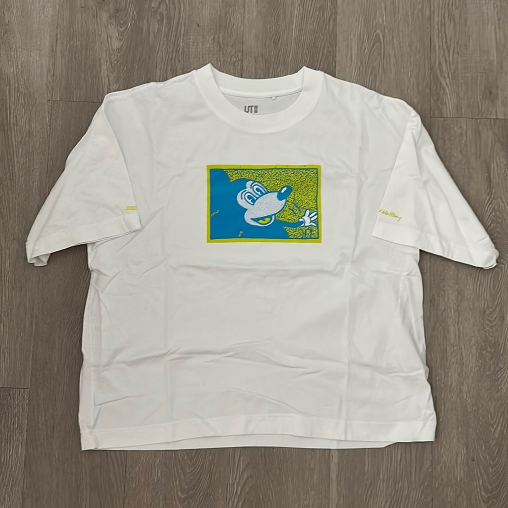 Uniqlo Keith Haring X Disney Mickey Mouse boxy fit womens tee size medium